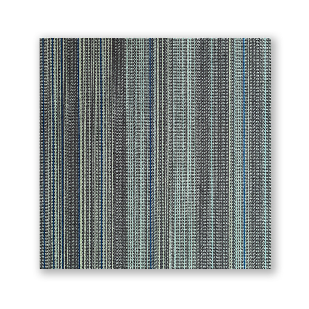 천일 미국 밀래킹 타일카페트 베란다 사무실 100cmX100cm Azure Stripe
